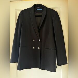 J. McLaughlin Black Double-Breasted Women's Blazer size 12